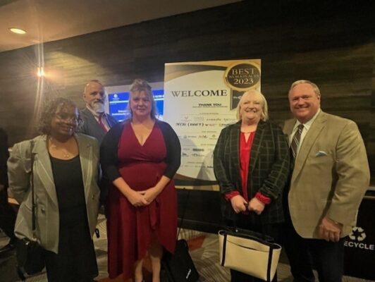 All Native Group employees at The Gazette’s BEST Workplaces 2023 Ceremony L-R: Felicia Fisher, Keith Woodburn, Rochelle Leyva, Cathy Lee, and Tony Gupton